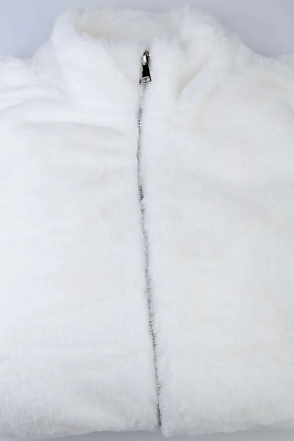 Jaqueta Fur feminina forrada com bolsos 70832