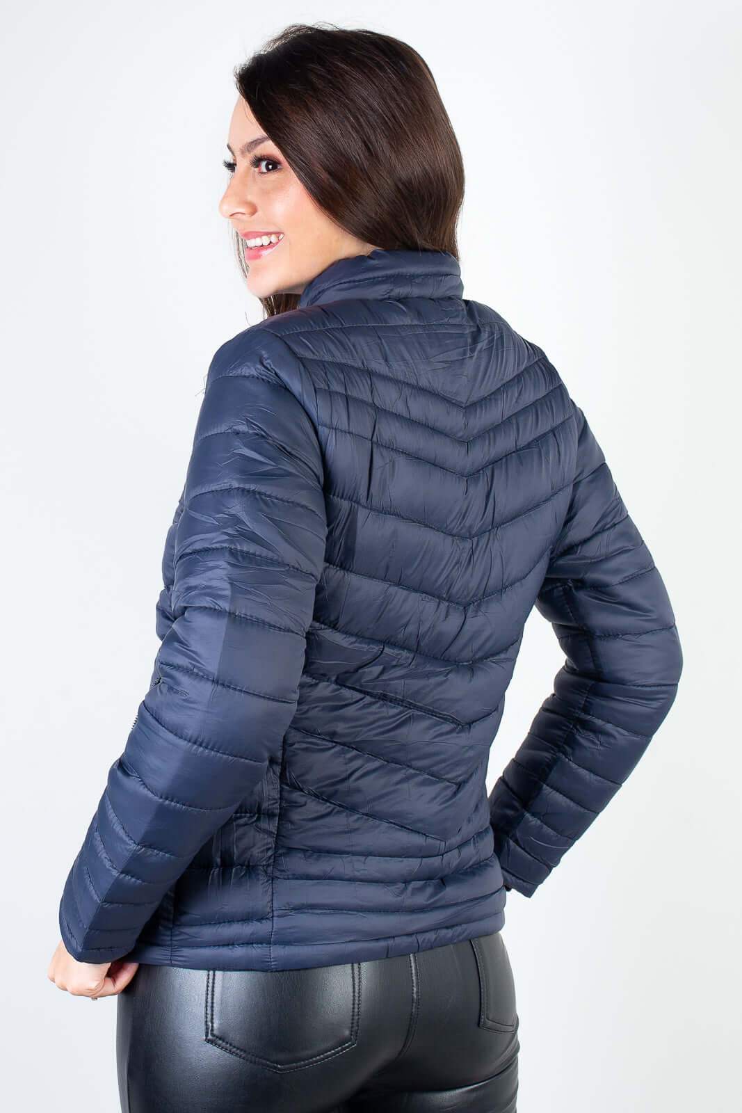 Jaqueta feminina de nylon curta 80226
