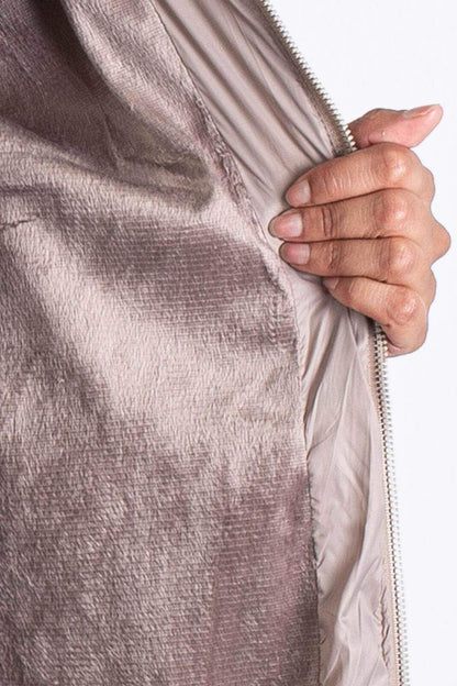 Jaqueta feminina nylon com capuz removível 80235