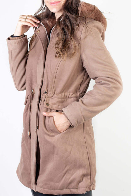 Jaqueta feminina lã batida sintética 84286