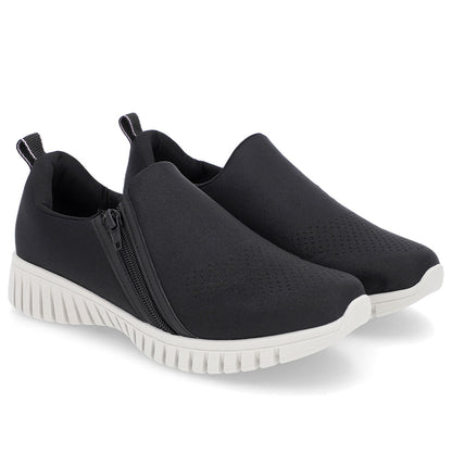Tênis Slip On Elastano Zíper
