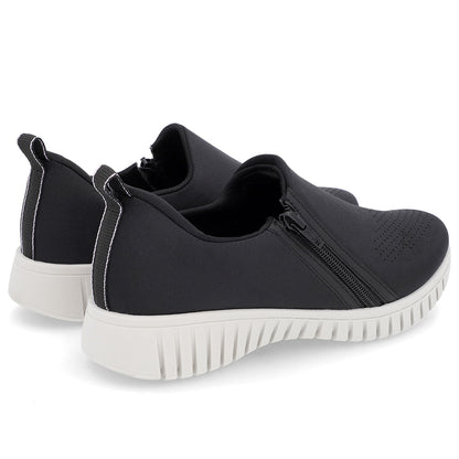 Tênis Slip On Elastano Zíper