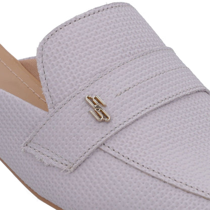 Mule Bico Redondo Couro