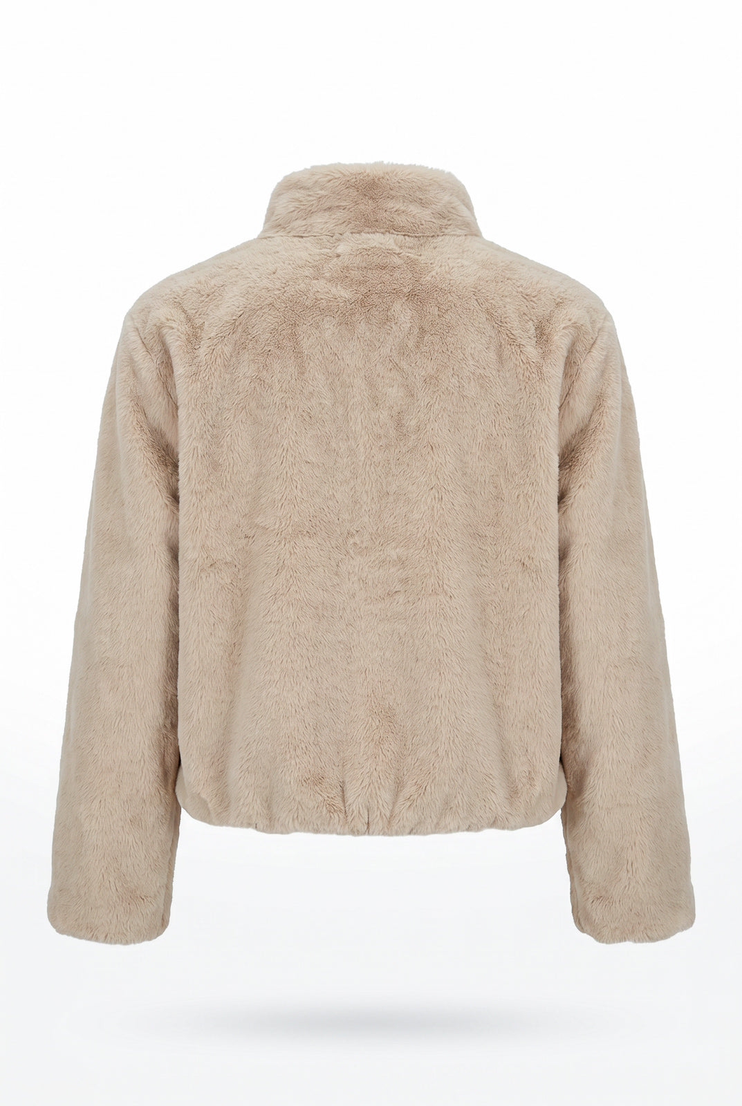 Jaqueta bomber feminina de pelúcia gola alta 61250