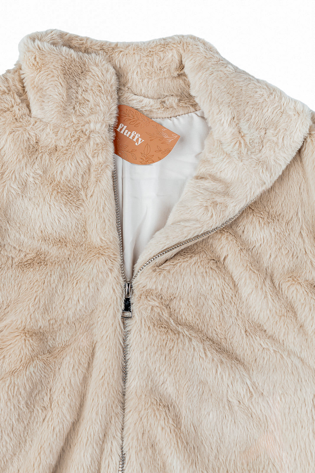 Jaqueta bomber feminina de pelúcia gola alta 61250