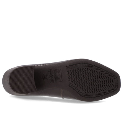 Scarpin Brranco Marfim Verniz Bico Quadrado Detalhe Salto