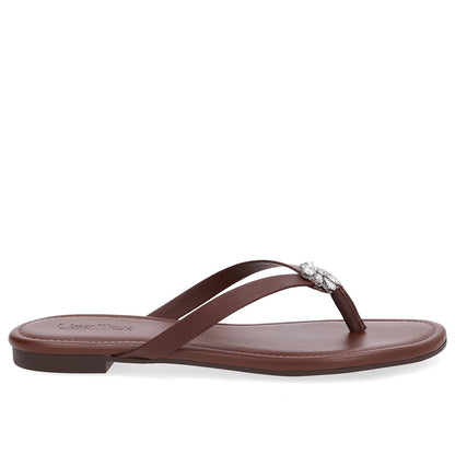 Chinelo Rasteiro Couro