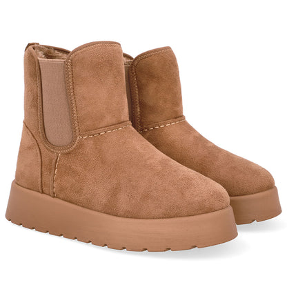 Bota Poofy Tecido Forrada