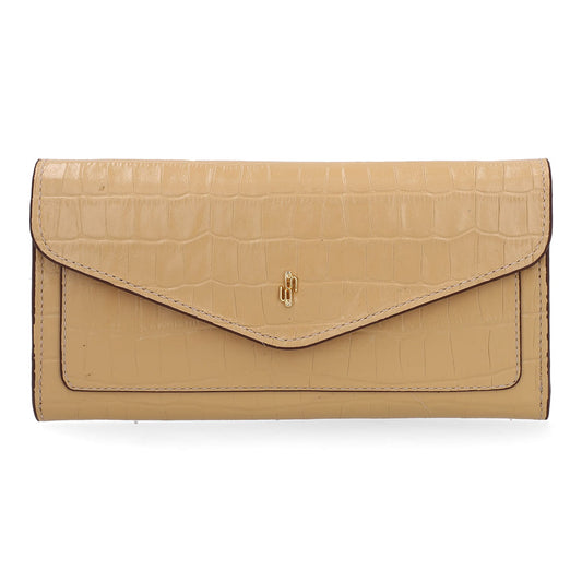 Carteira Couro Croco Creme