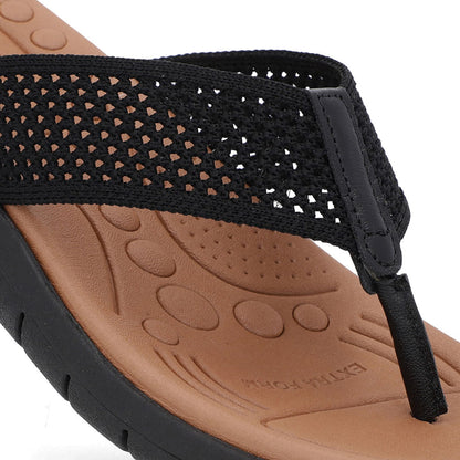 Chinelo Salto Rasteiro Tricot Marfim