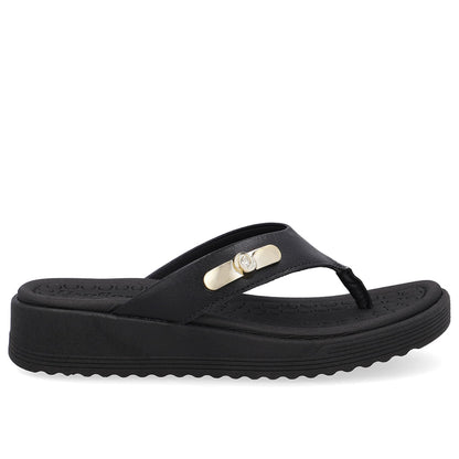 Chinelo Salto Baixo Couro