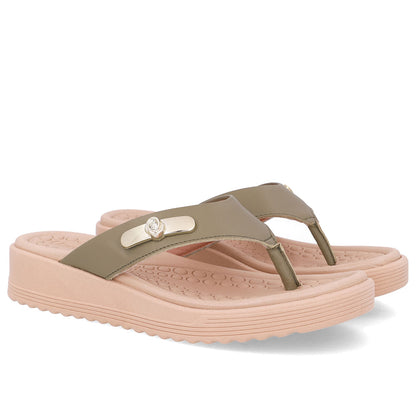 Chinelo Salto Baixo Couro