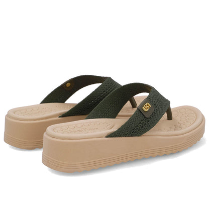 Chinelo Salto Plataforma Tricot