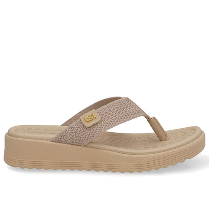 Chinelo Salto Plataforma Tricot