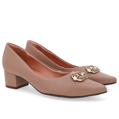 Scarpin Couro Bico Fino