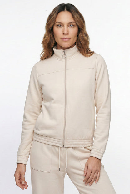 Jaqueta feminina básica moletom forrada 61379
