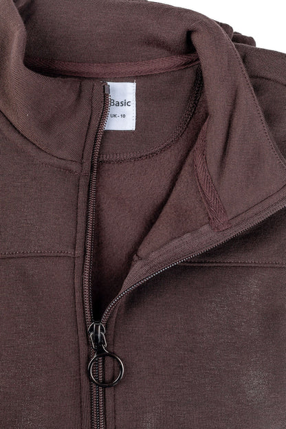 Jaqueta feminina básica moletom forrada 61379